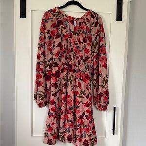 Chic Floral Long Sleeve Dress